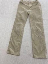 Wonder Nation Pants Girls 8 Beige Regular Fit Straight Leg Pockets