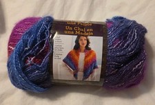 1 SHAWL IN A BALL in RESTFUL RAINBOW by Lion Brand Cotton Acrylic 518yds 5.3oz