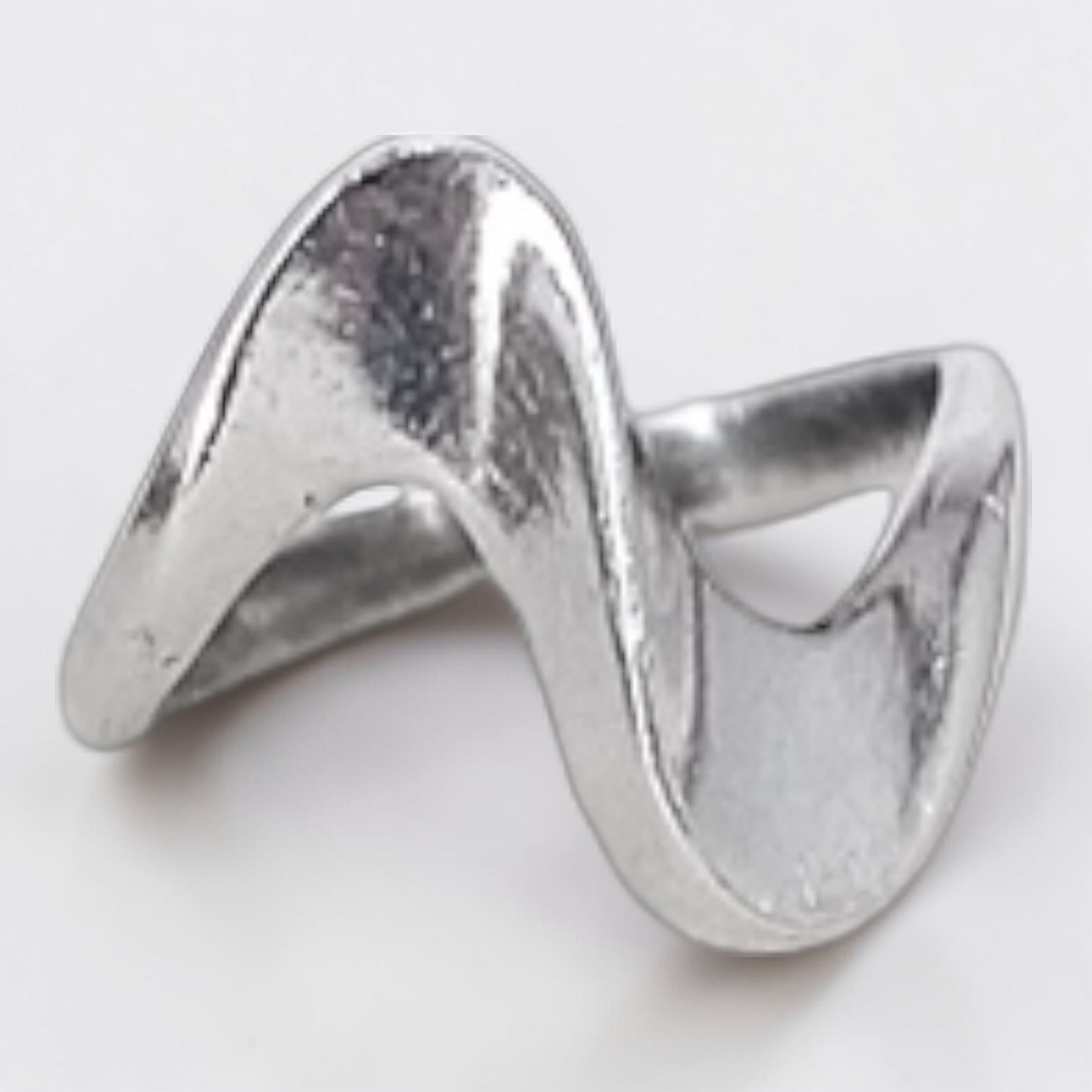 Vintage Sterling Silver Wave Triangular Adjustabl… - image 6