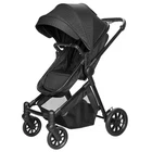 Compact 2-in-1 Baby Stroller with Reversible Seat & All-Terrain Wheels, Black