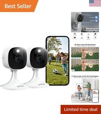 Advanced 2K Security Camera System - Waterproof, Two-Way Audio, Works with Alexa