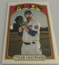 2021 Topps Heritage Baseball Tyler Chatwood Chicago Cubs base card #218