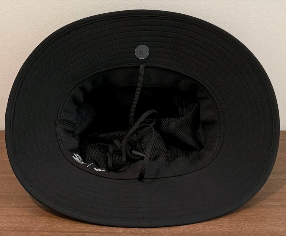 Adidas Unisex Victory Bucket Hat Drawstring UPF 50+ Black One Size  - Image 3 of 4