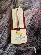 rare sunoco leonhart thermometer tito ohio working. small 60s or 70s