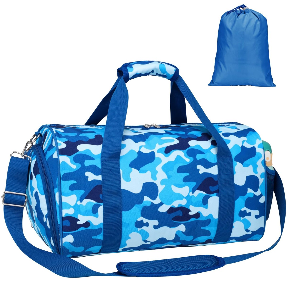Boys Duffle Bag Travel Kids Gym Sports Shoe Compartment Wet Pocket