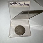1853 Arrows & Rays Liberty Seated Silver Quarter Very Good 10609