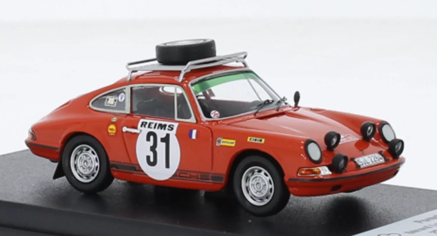 Porsche 911 S Trofeu rallye Monte Carlo miniature de course 1/43 Larrousse
