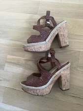 Gastone Lucioli Brown Heel Wedges Made In Italy 38