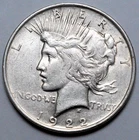1922-P Peace Dollar Silver US Coin, $1.00, As Pictured, NO RESERVE $