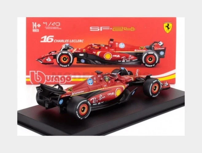 BURAGO 18-36843-01928-LEC-MONZA FERRARI - F1 SF-24 TEAM SCUDERIA FERRARI N 16 WI - Immagine 2 di 2