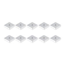 Square Nuts (M6x18mmx5mm) 10Pcs, Carbon Steel Zinc-Plated Screw Nuts Silver