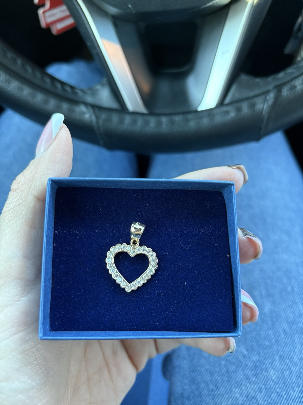 14k Solid Gold Heart pendant - image 4