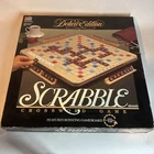 Vintage Scrabble Deluxe Edition Crossword Game Milton Bradley 1989 Complete CIB