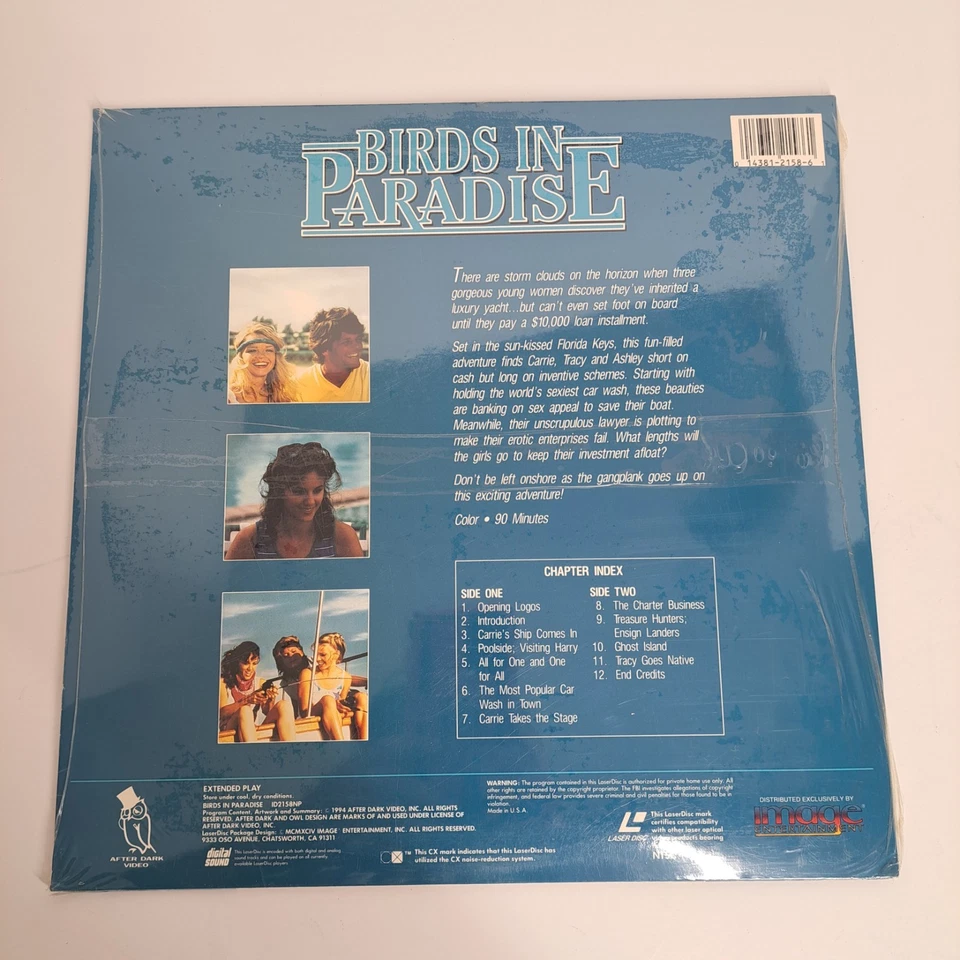 Birds In Paradise Laser Disc LD Unopened,  1994 After Dark Video NEW RARE - Image 2 of 4