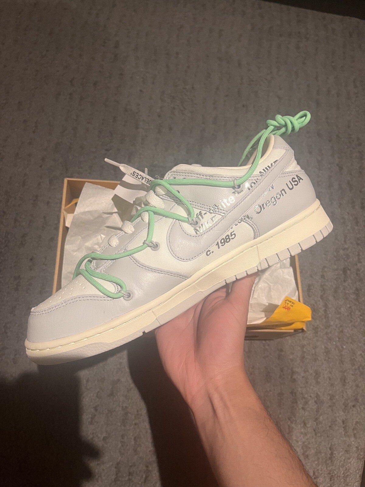 OFF WHITE X NIKE Nike Dunk Low x Off White lotto 26 di 50 UK 8 RARE DS!