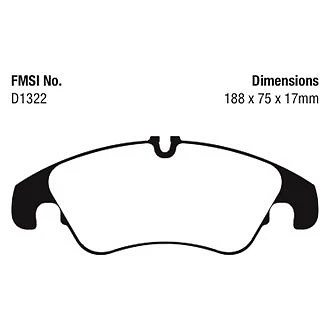 Pastillas de freno delanteras EBC DP42022R Yellowstuff para Audi Q5 2009-2018 Foto 3 de 4