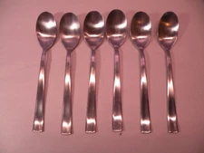 Set Of 6 Cambridge Silver Arden Satin Teaspoons 6 5/8 GD4