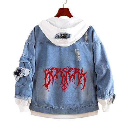 Berserk Guts Casca Spring Denim Jacket Hoodies Coat Sweatshirts Jeans Outwear - Bild 18 von 45