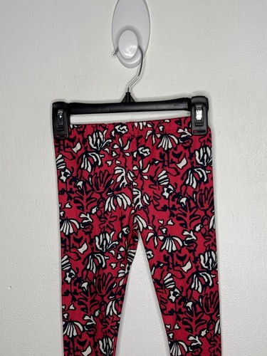 French Connections Floral Leggings Girls Size 5 Pink Navy Pull On NWOT - Picture 2 of 4