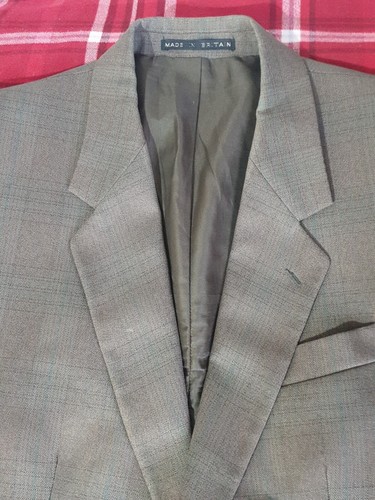 Vintage DUNN CO Mens Jacket 42 regular green Wool blend Blazer Coat Tweed - Picture 2 of 10