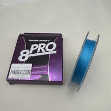 ANGRYFISH 8-PRO  COMPACTLY BRAIDED SLICK 8 STRAND PE 30LB 125YDS BLUE 1 piece