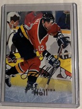 1995-96 Upper Deck Be a Player Auto Jody Hull #S110 Autograph BAP Panthers Flyer