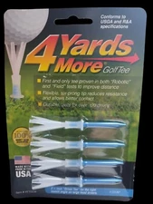 4 More Yards Golf Tees, 4 Pk- 3 1/4" Blue/ New