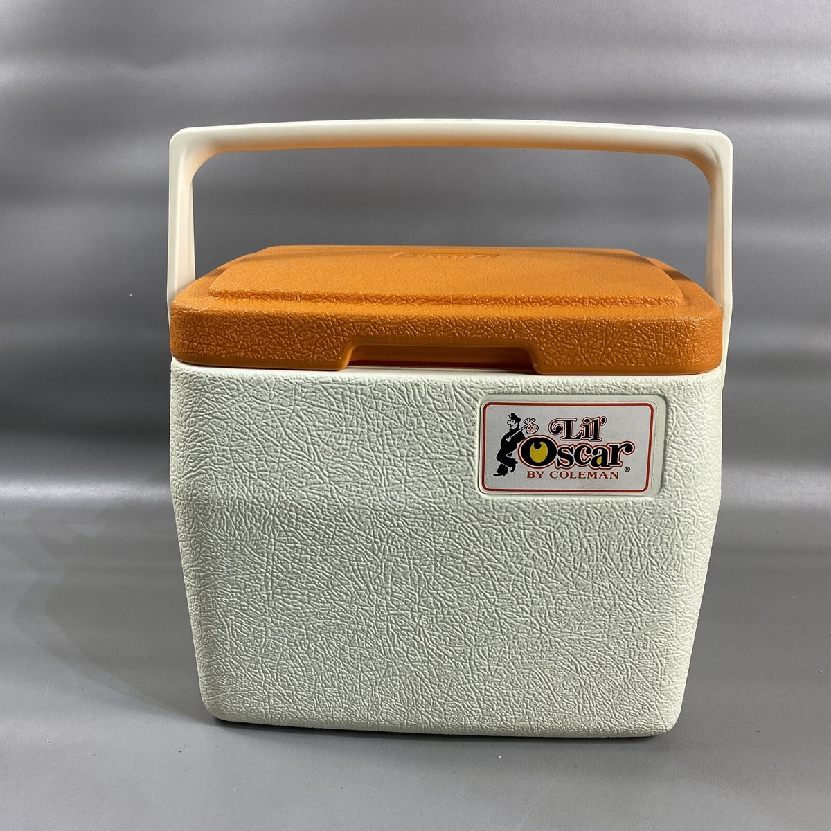 Vintage Lil Oscar Colman Cooler Orange Drink Holder Lid Locking