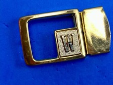 Initial Monogram Letter W Vintage Small Belt Buckle Signed Lee Co