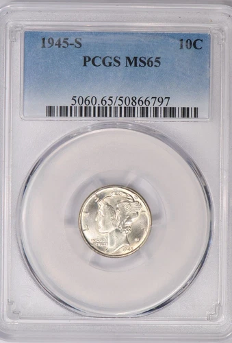 1945 S Mercury Dime PCGS MS65 MS 65 Gem Coin 10C