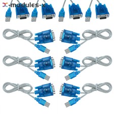 10PCS USB to RS232 Serial Port 9 Pin DB9 Cable Serial COM Port Adapter Convertor