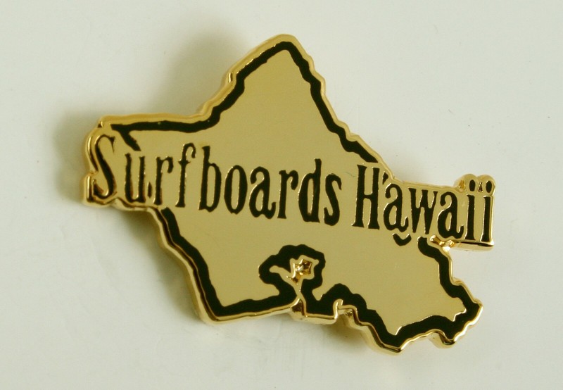 1 FREE Classic Surf Logo Surfboards Hawaii Island pins, surfing, vintage surf