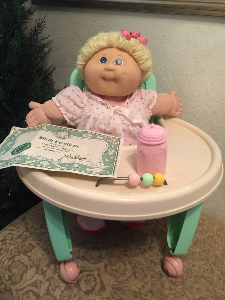 Vintage 1986 Cabbage Patch Kids Doll Rolling Walker Coleco With