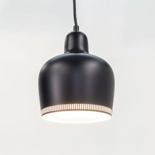 Nueva lámpara colgante campana dorada Aino & Alvar Aalto Artek en negro A330s 10x disponible