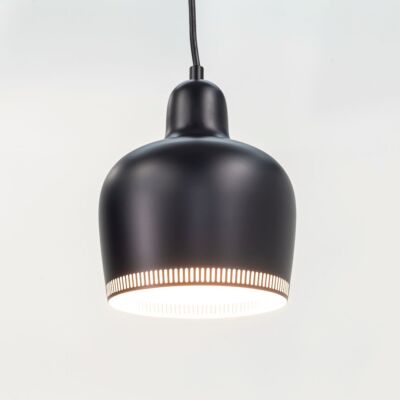 New Aino & Alvar Aalto Artek Golden Bell Pendant Light in Black A330s 10+ Avail