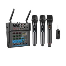 Aveek Amplificatore Potenza 200W Mixer Audio e Microfono Wireless Aveek