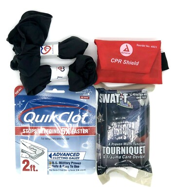 Bleeding Control First Responder Trauma Kit/w Advance Clotting Gauze C1105