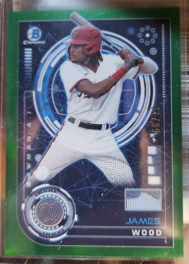 2024 Bowman Ai James Wood Green Refractor 31/99 #bai-17
