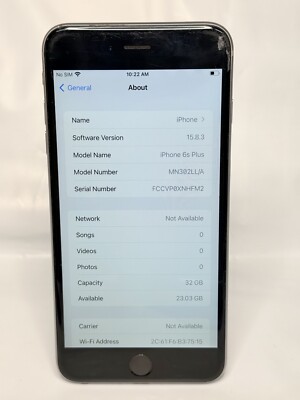 iPhone 6s Plus 32GB Space Gray - Tested & Working - iCloud Unlocked