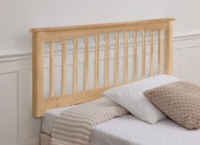 Beech Headboard Wood,Solid,Chunky Bed Head End Board.Single,4ft6 Double,5ft King