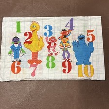 Vintage Sesame Street Pillowcase Standard Size Big Bird The Count Bert Ernie USA