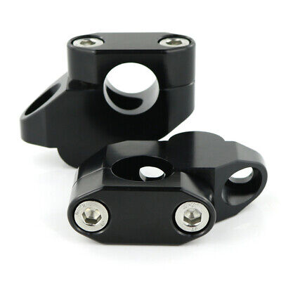 1 Pair Black Aluminum Motorcycle Handlebar Risers Kit For 22mm 7//8in Handle Bars