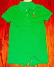 POLO RALPH LAUREN AUTHENTIC BABY BOYS BRAND NEW ORIGINAL ROMPER Size 18M, NWT