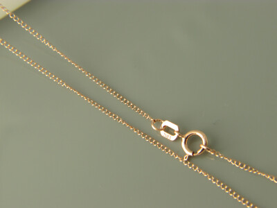 10k rose gold open curb chain necklace solid 10k gold