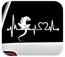 Iguana Reptile Lizard Heartbeat Decal Sticker K1084