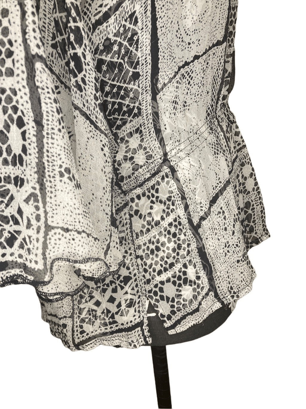 Python Snake Print Blouse Tie Closure Formal Bell… - image 3