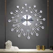 Luxury Modern Wall Clock 3D Metal Large Wall ...