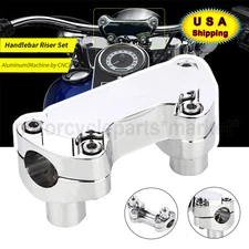 1.7" CNC Handlebar Risers Top Clamp Fit For Harley Heritage Softail Sportster XL