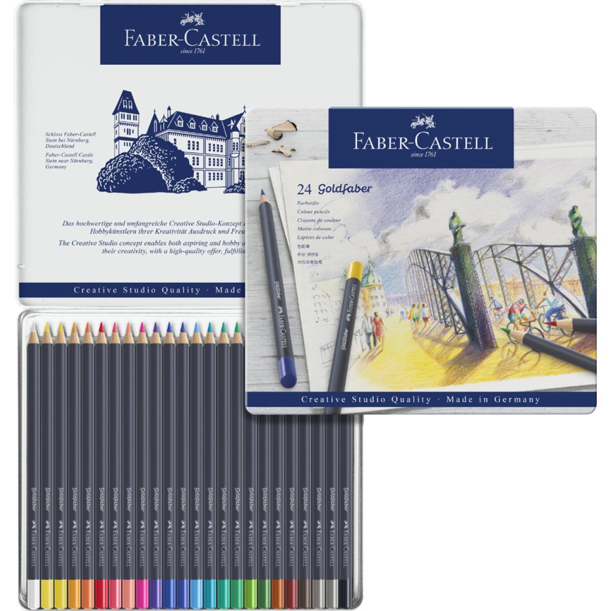 Faber-Castell Buntstifte Goldfaber, 24Er Metalletui Faber-Castell 114724 (400540