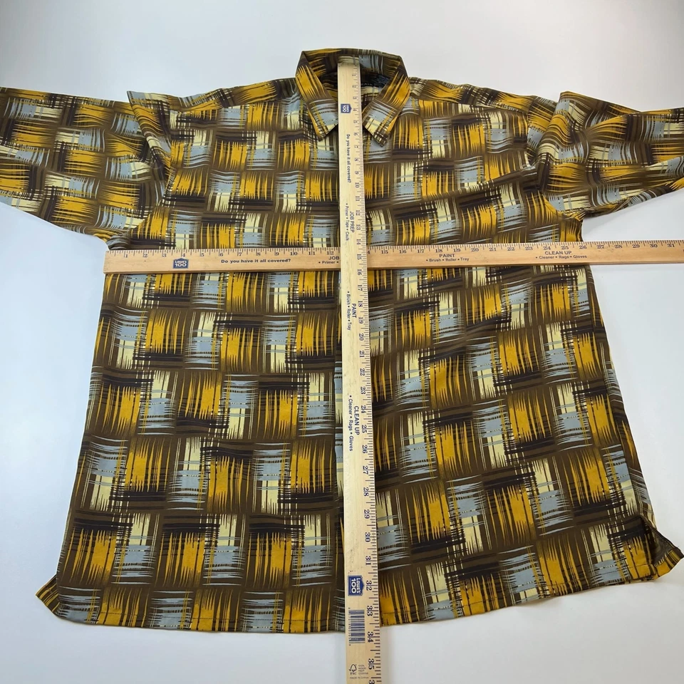 Camisa Jordan Craig Abotonada Para Hombre Extra Grande XL Geométrica Ligera Informal Foto 4 de 4